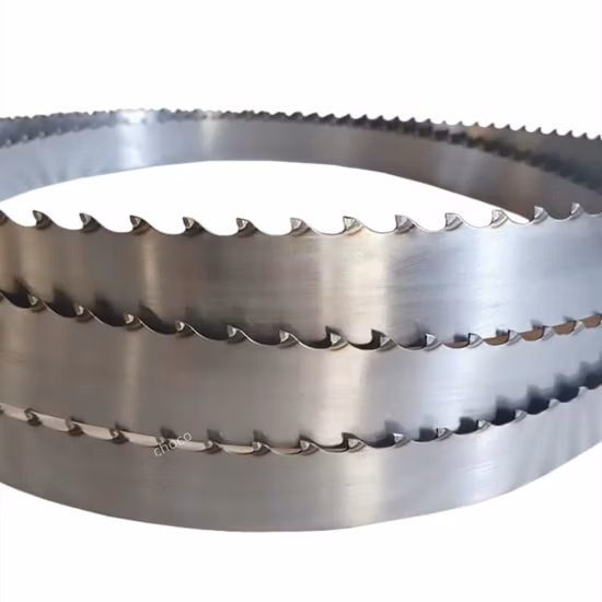 Hoja de sierra de cinta bimetálica para corte de madera de carburo Hoja de sierra de cinta de sierra de cinta de metal con punta de tungsteno para corte de acero