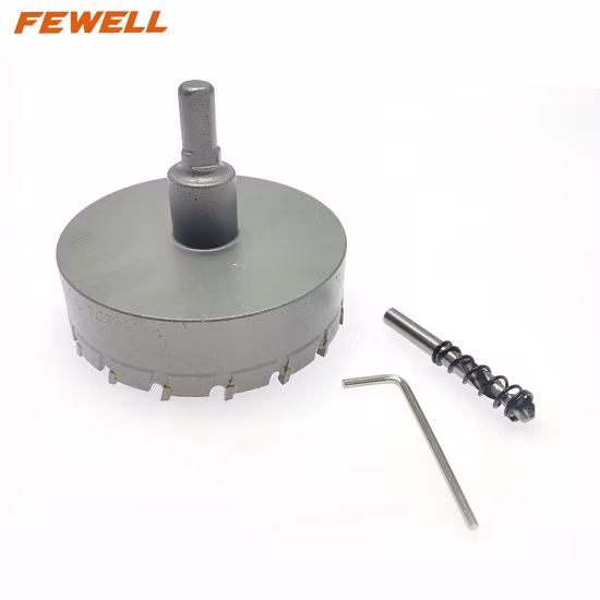 Mango Triangular de alta calidad, carburo de tungsteno, aleación Tct, diámetro de sierra de agujero de 90mm para perforación de madera de acero inoxidable y Metal